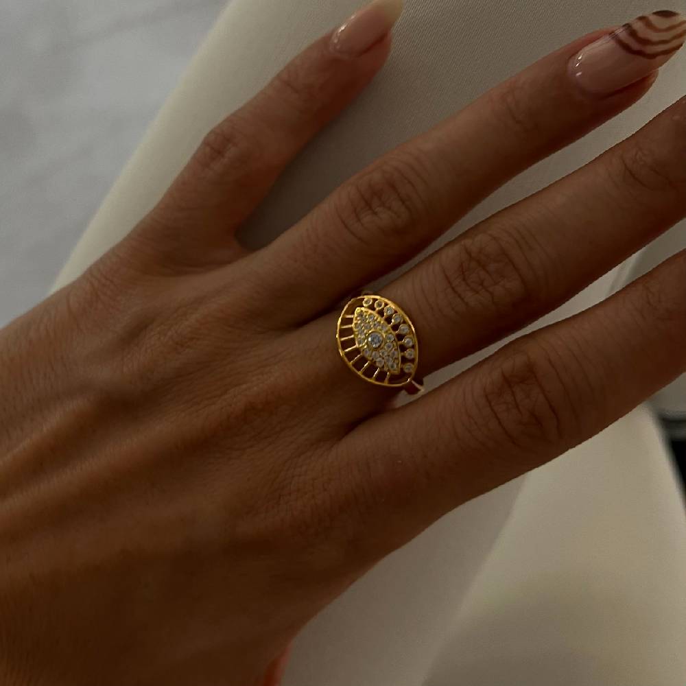 Kardelen Big Zirkonia Augen Ring - 925 SILBER Sonderangebote