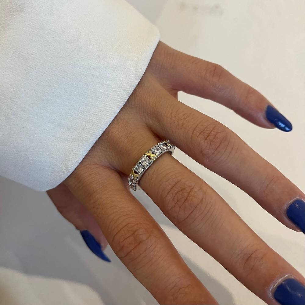 Kardelen LUXUS ZIRKONIA RING - 925 SILBER VIP-Rabatte