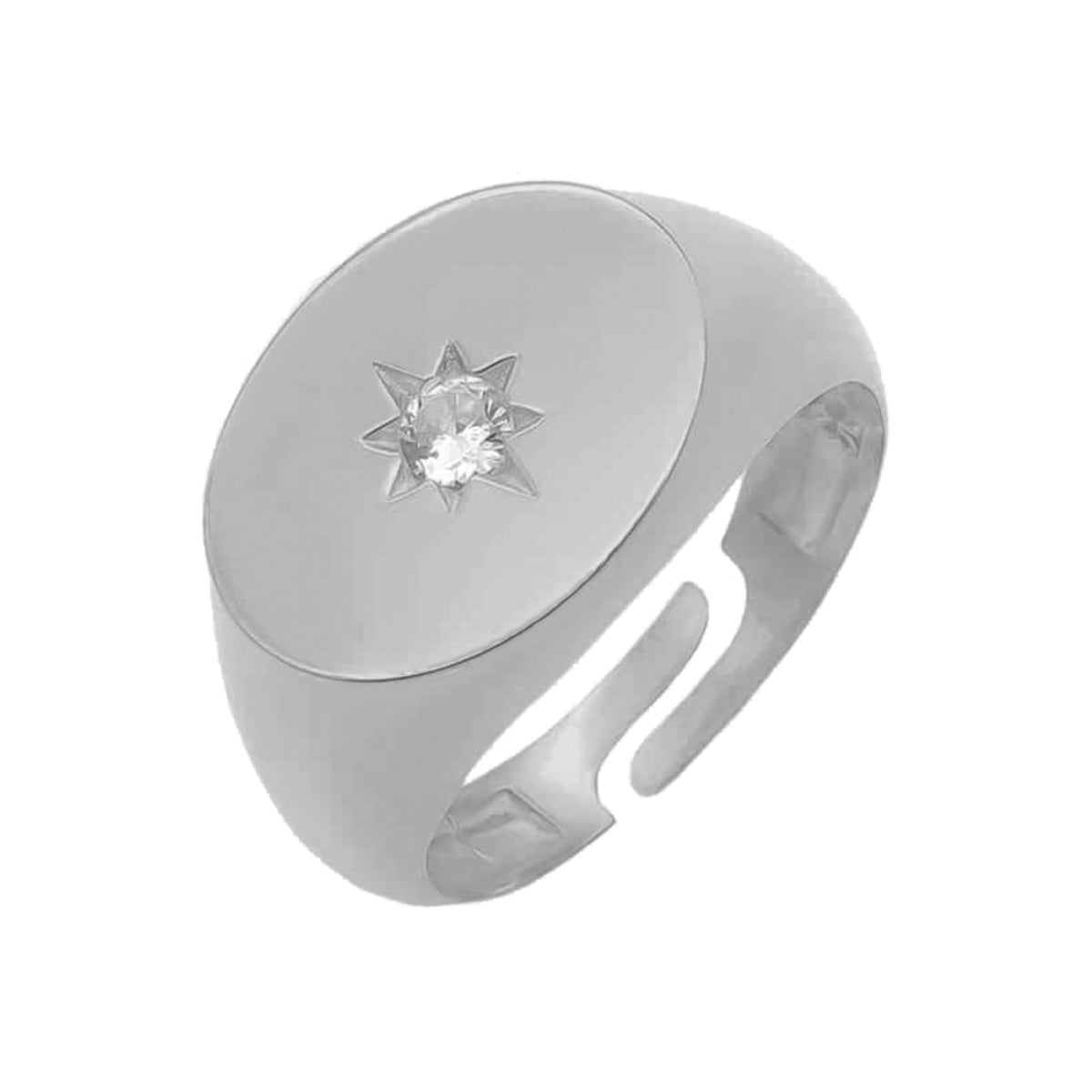 Kardelen Pole Star Solitaire Ring - 925 SILBER Neueste Stile