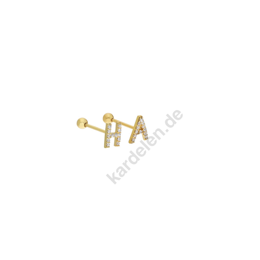 Kardelen Letter Piercing - 925 SILBER Zeitbegrenzte Promotion