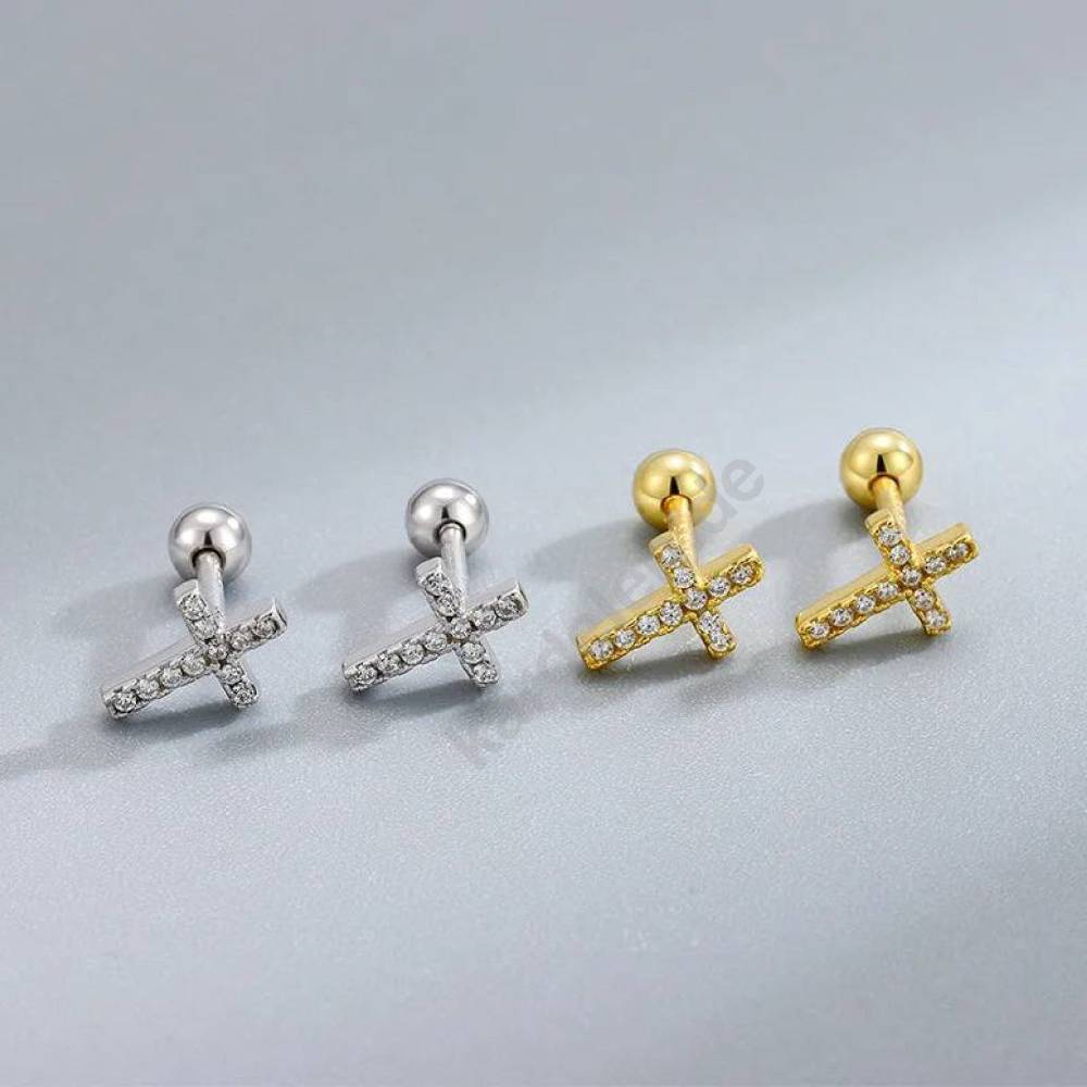 Kardelen KREUZ PIERCING ZIRKONIA Nur noch ein Tag übrig