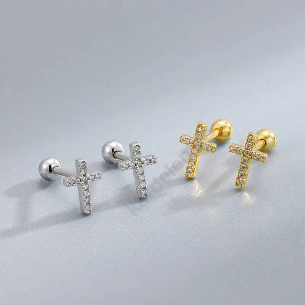 Kardelen KREUZ PIERCING ZIRKONIA Nur noch ein Tag übrig