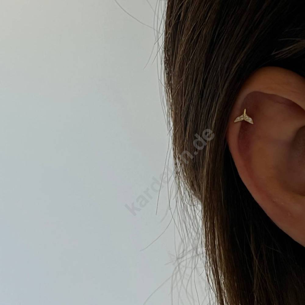 Kardelen Fish Tail Piercing - 925 SILBER Fabrikladen