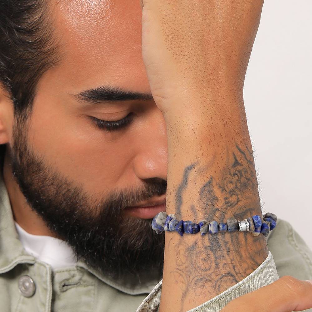 Kuzzoi Armband Beads Vintage | Lapiz Lazuli Steine (Blau) 2025
