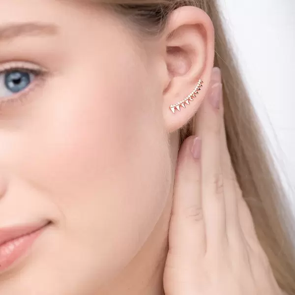 Leaf Jewelry Earclimber Memory II, 18 K Rosegold vergoldet Hotsell