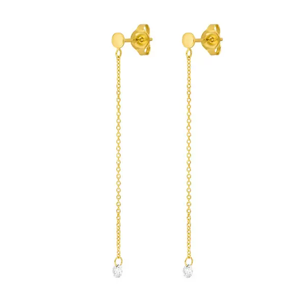 Leaf Jewelry Ohrringe Pure Kette, 18 K Gelbgold Muttertagsangebot