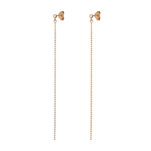 Leaf Jewelry Ohrringe Ball Chain, 14 K Rosegold Blitzangebot