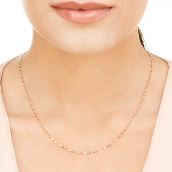 Leaf Jewelry Halskette Shiny Twist, 14K Rosegold Tägliche Deals