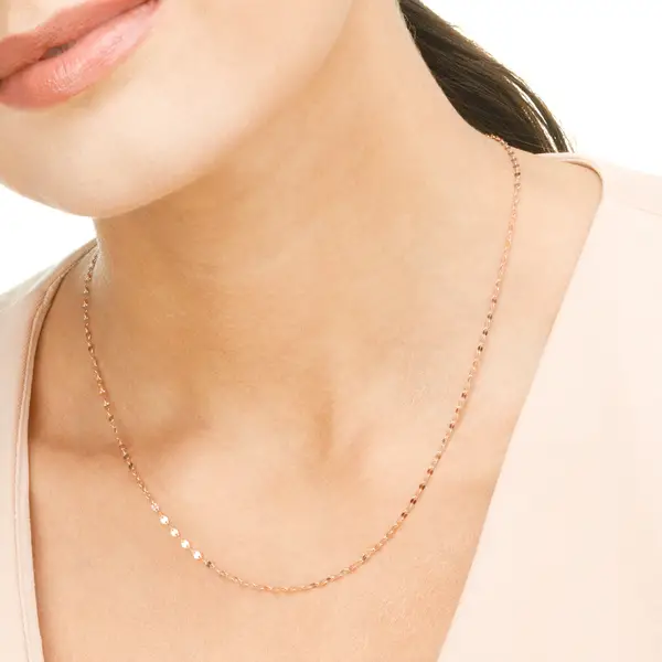 Leaf Jewelry Halskette Shiny Twist, 14K Rosegold Tägliche Deals