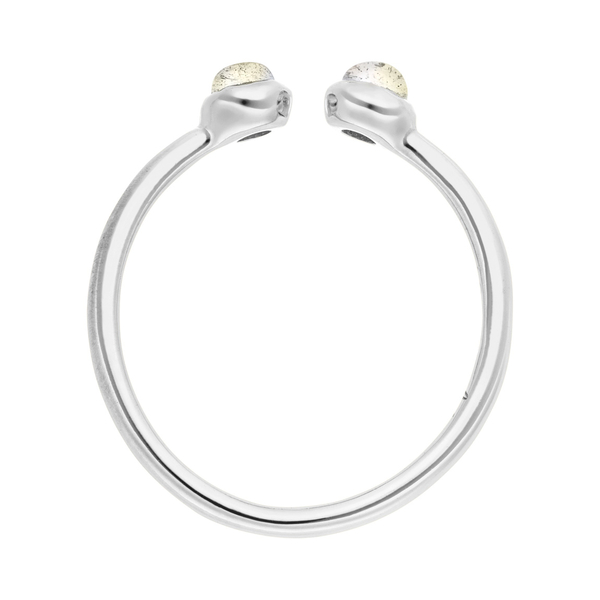 Leaf Jewelry Silber Open Ring, Labradorit 2025