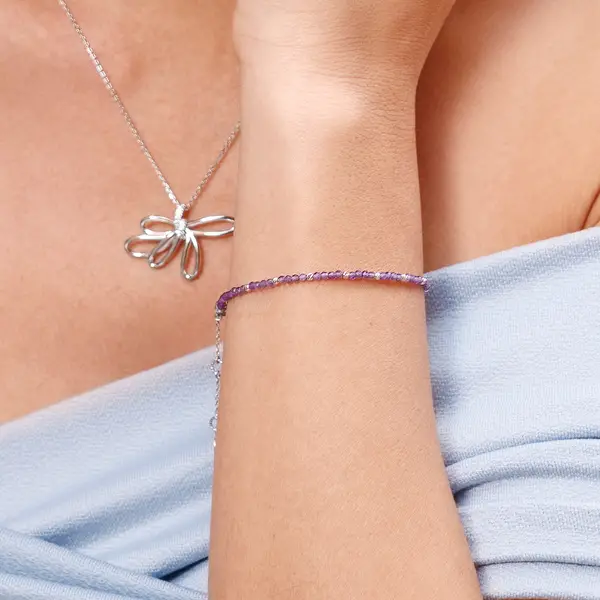 Leaf Jewelry Armkette Serenity, Grüner Achat, 925 Sterlingsilber Online Shopping