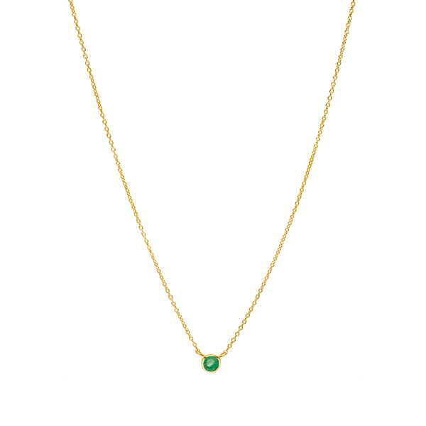 Leaf Jewelry Halskette Smaragd, 14K Gelbgold Cyber Monday