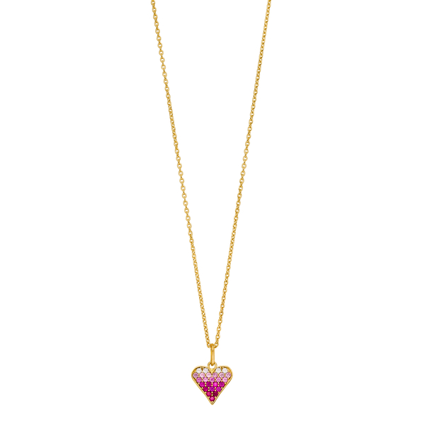 Leaf Jewelry Halskette Pink Valentine, 18 K Gelbgold vergoldet Jubiläumsangebot