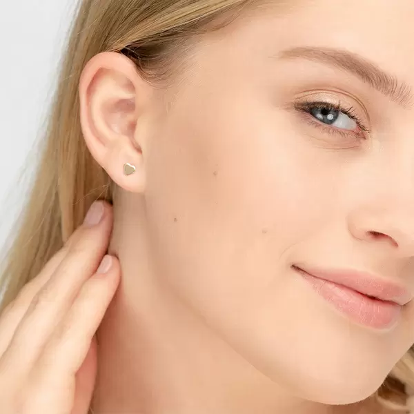 Leaf Jewelry Ohrstecker Herz, 14 K Gelbgold Bestseller
