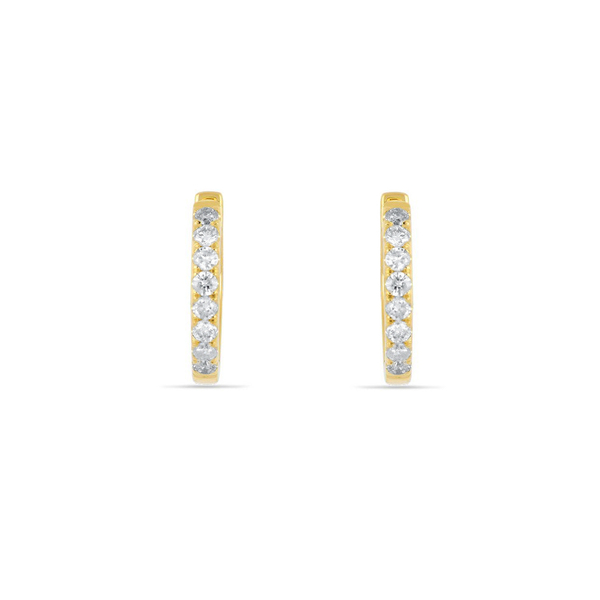 Leaf Jewelry Creole mit Diamanten, 18K Gelbgold Wochenangebot