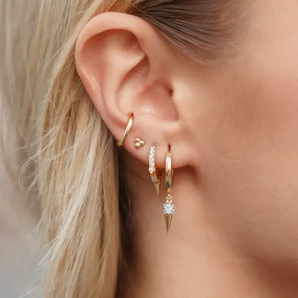 Leaf Jewelry Ohrstecker Bubble, 18 K Rosegold vergoldet Letzter Tag
