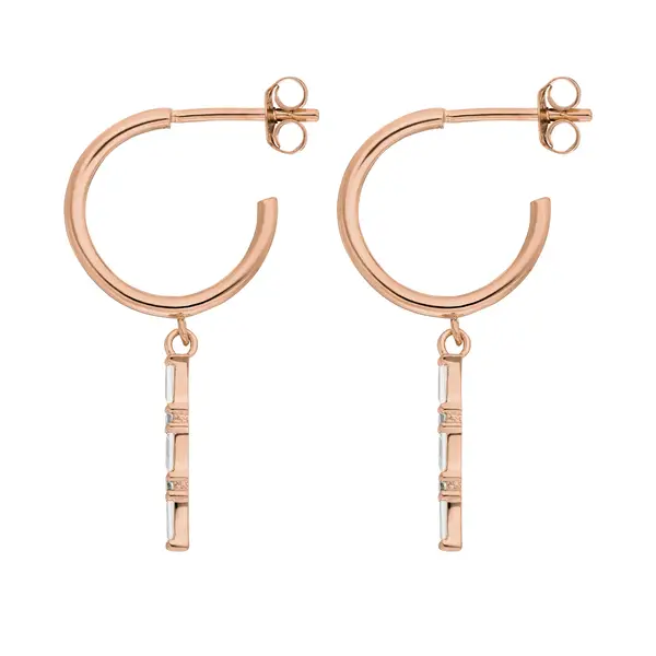 Leaf Jewelry Creole ICE CUBE, 18 K Rosegold vergoldet Vierteljährliche Förderung