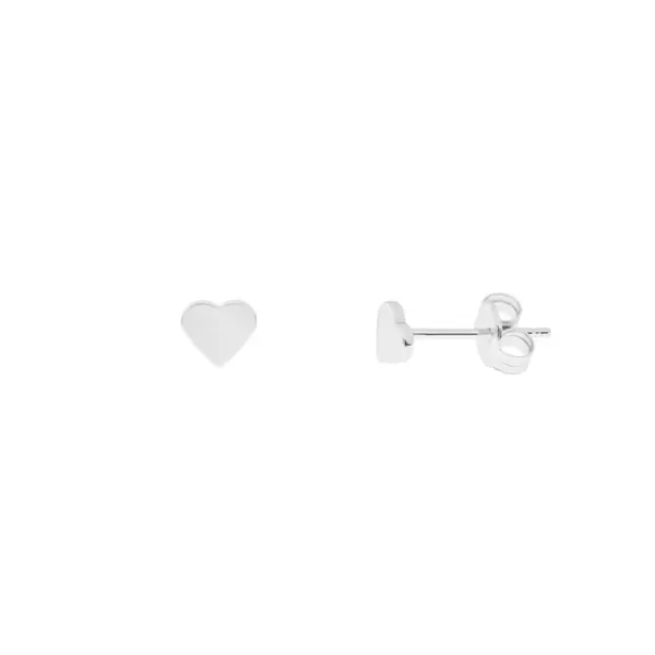 Leaf Jewelry Ohrstecker MINI, Herz, 925 Sterlingsilber Super Rabatt