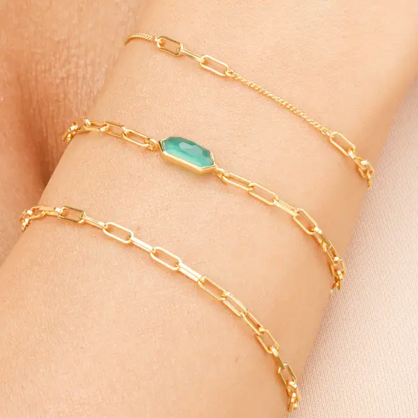 Leaf Jewelry Silber Armkette, CUBE I Im Verkauf