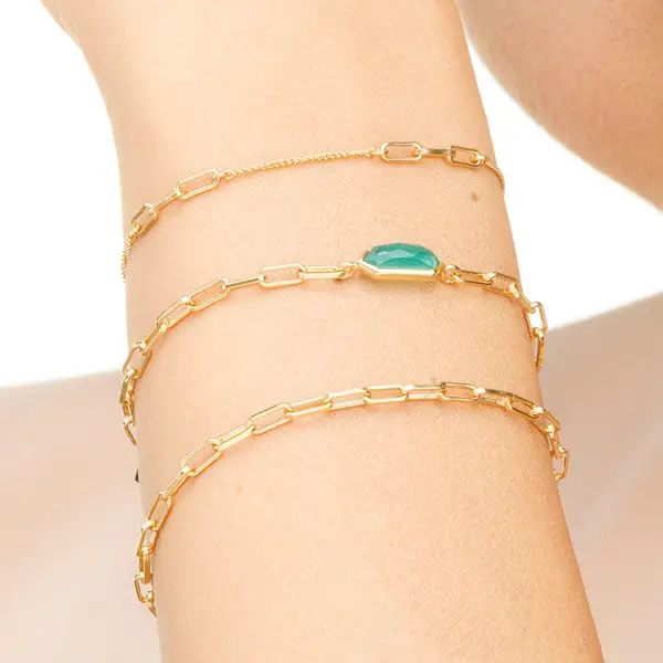 Leaf Jewelry Silber Armkette, CUBE I Im Verkauf