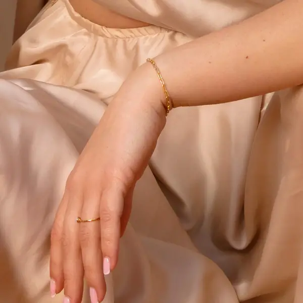 Leaf Jewelry Silber Armkette, CUBE I Im Verkauf