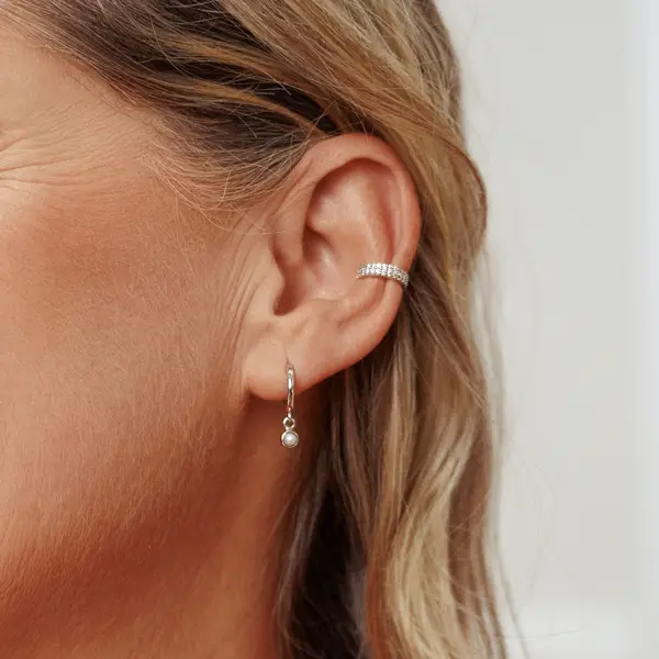 Leaf Jewelry Creole Pure mit Perle, 18 K Rosegold vergoldet 50% Rabatt für begrenzte Zeit