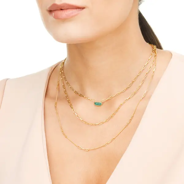 Leaf Jewelry Silber Halskette, CUBE II, Rosegold 2025