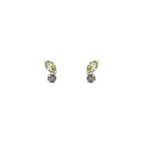 Leaf Jewelry Ohrstecker Two Gems, Peridot, 925 Sterlingsilber Sonderangebot