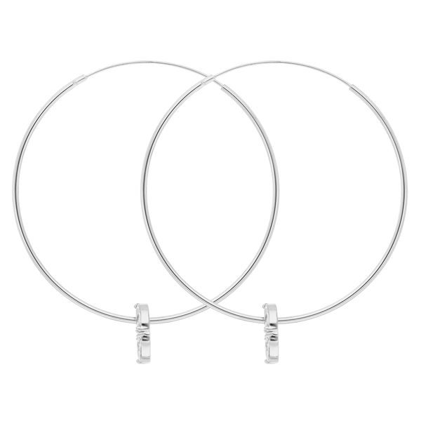 Leaf Jewelry Creolen Zirkonia Flower, 925er Silber Online Shopping