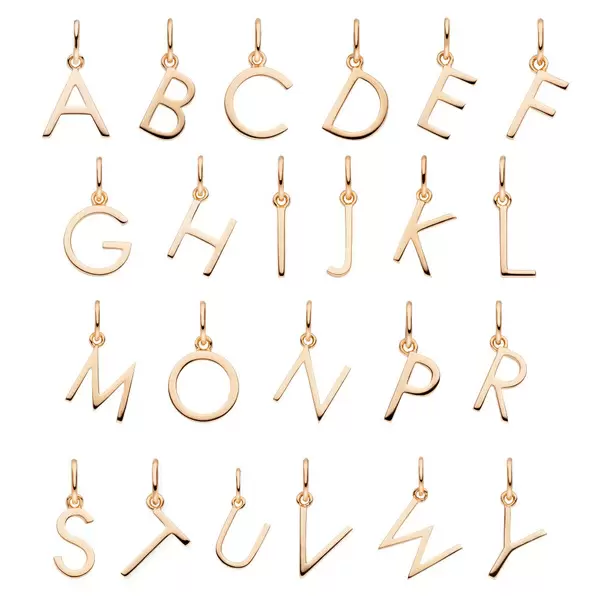 Leaf Jewelry Buchstaben Creole, 18 K Rosegold vergoldet, B Black Friday