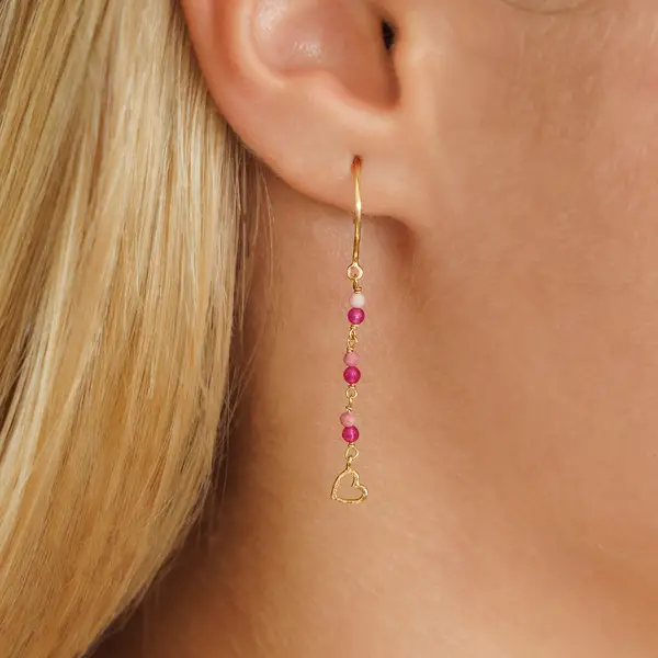 Leaf Jewelry Ohrhänger Rubin, 18 K Gelbgold vergoldet Osterangebot