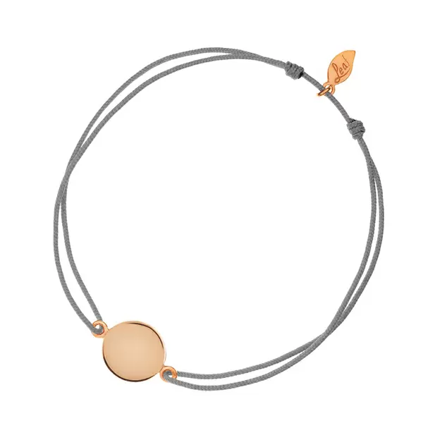 Leaf Jewelry Glücksbändchen Slices, Silber rosé vergoldet, Grau Top Angebot