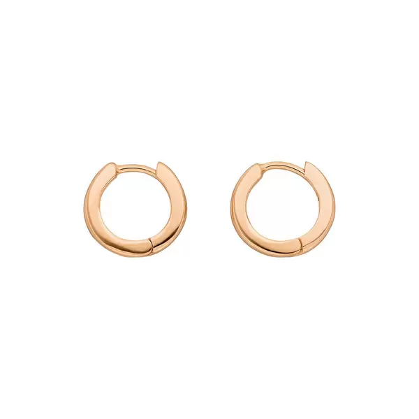 Leaf Jewelry Mini-Klappcreolen, 18 K Rosegold vergoldet Große Rabatte