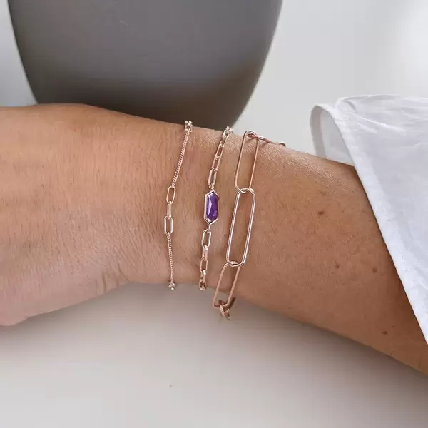Leaf Jewelry Silber Armkette, BIG SQUARE Neuheiten