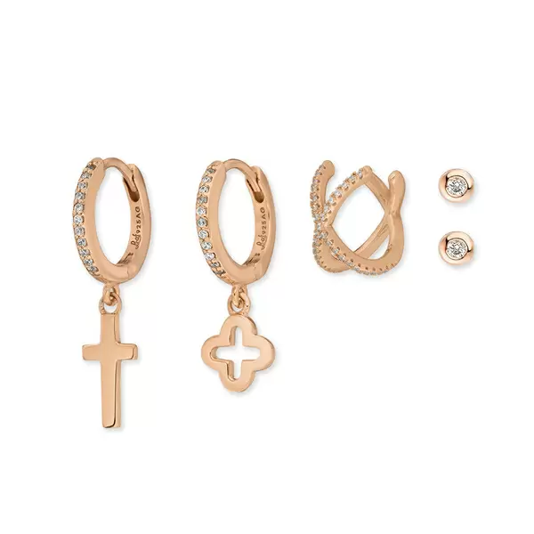 Leaf Jewelry Ear Mix, 5-er Set, 18 K Rosegold vergoldet Bestseller