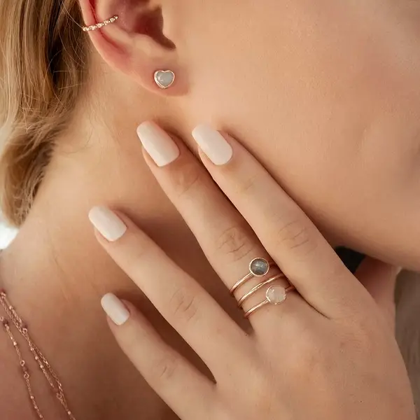 Leaf Jewelry Ohrstecker Valentine, Rosegold Saisonale Angebote