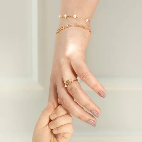Leaf Jewelry Armkette Perle, 18 K Gelbgold vergoldet JETZT KAUFEN
