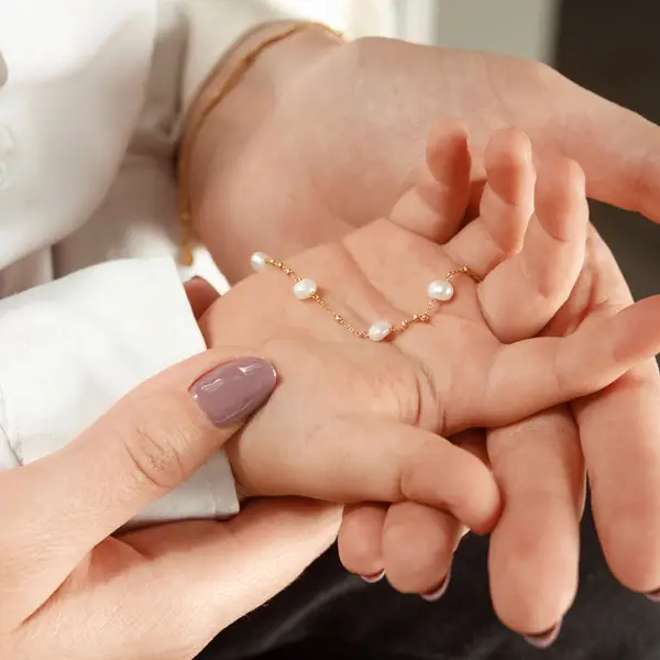Leaf Jewelry Armkette Perle, 18 K Gelbgold vergoldet JETZT KAUFEN