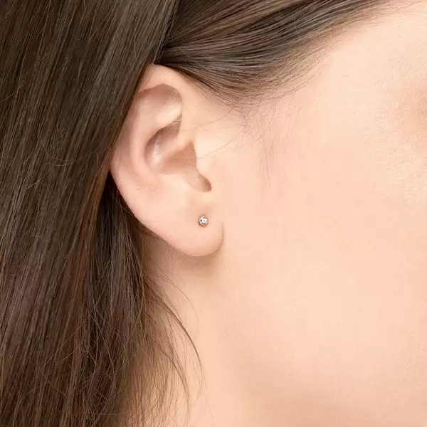 Leaf Jewelry Ohrstecker MINI Pure 18 K Gelbgold vergoldet, 18 K Rosegold vergoldet Sonderangebot der Fabrik