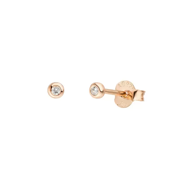 Leaf Jewelry Ohrstecker MINI Pure 18 K Gelbgold vergoldet, 18 K Rosegold vergoldet Sonderangebot der Fabrik
