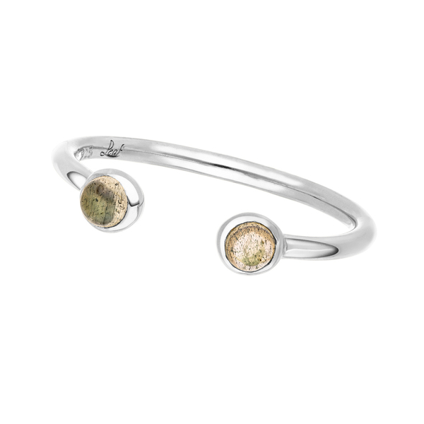 Leaf Jewelry Silber Open Ring, Labradorit 50% Rabatt mit kostenlosem Versand