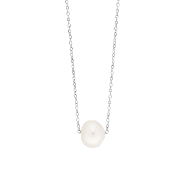 Leaf Jewelry Halskette Perlen Tropfen, 925er Silber Verkauf