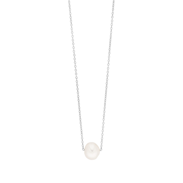 Leaf Jewelry Halskette Perlen Tropfen, 925er Silber Verkauf