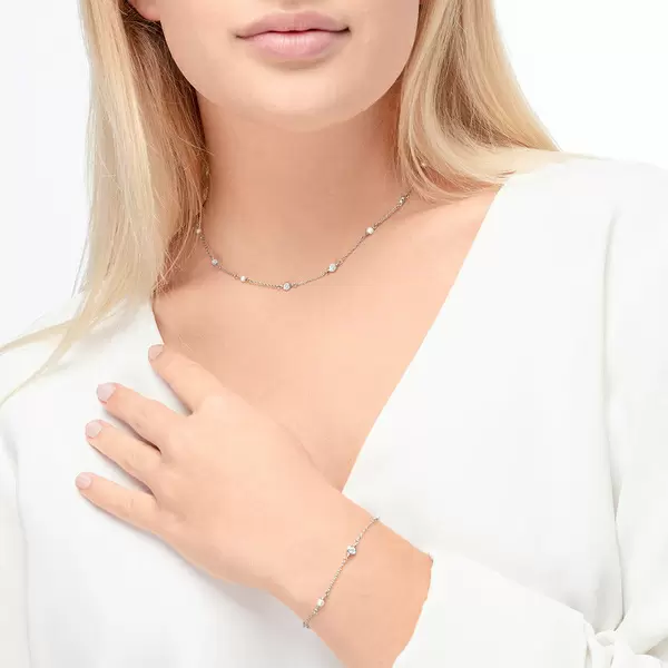 Leaf Jewelry Armkette Pure mit Süßwasserzuchtperlen, 925 Sterlingsilber Limitierter Zeitrabatt