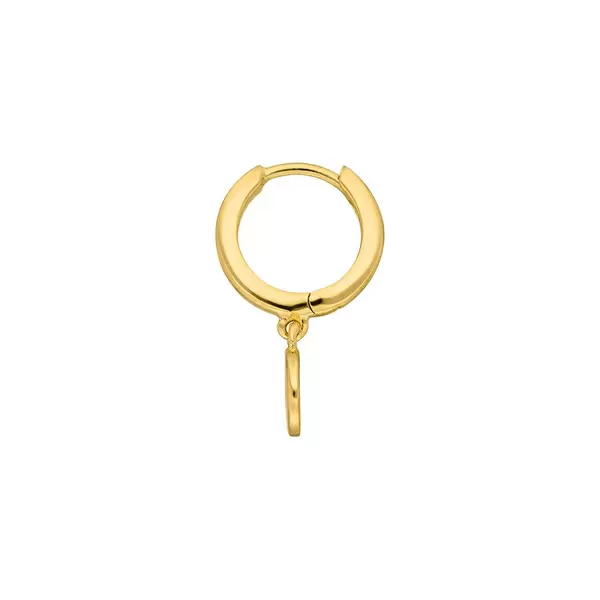 Leaf Jewelry Single Creole PLATELET, 18 K Gelbgold vergoldet Rabatt