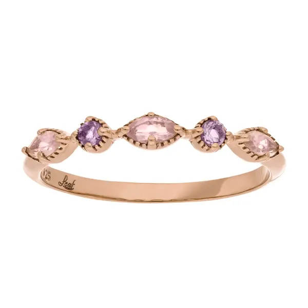 Leaf Jewelry Silber Ring, Oval Gems, Rosenquarz, Rosegold Black Friday