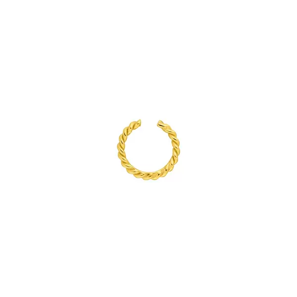 Leaf Jewelry Earcuff Rope, 10 mm, 18 K Gelbgold vergoldet Lagerräumung