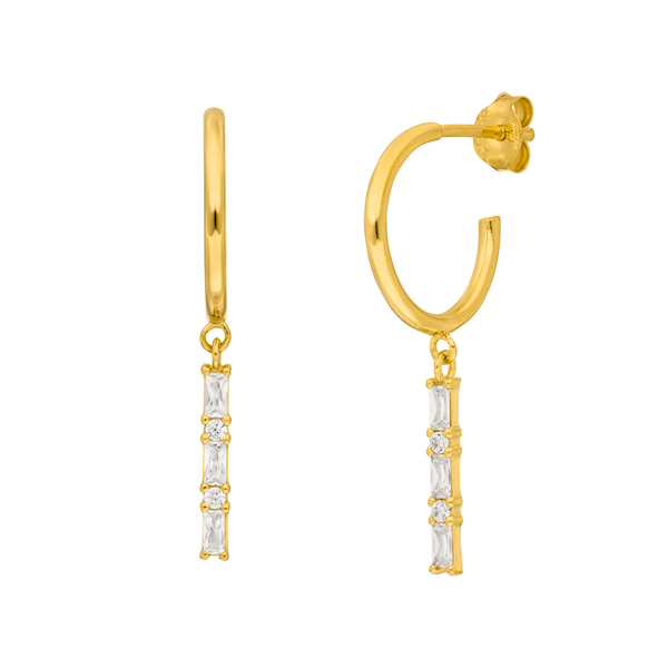 Leaf Jewelry Creole ICE CUBE, 18 K Gelbgold vergoldet Online Outlet