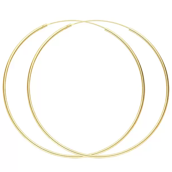 Leaf Jewelry Creole Pure, 70mm, 18 K Gelbgold vergoldet Blitzangebot