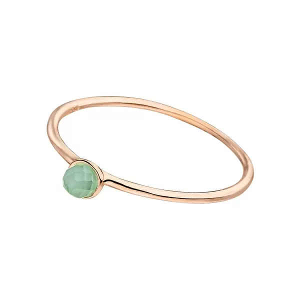 Leaf Jewelry Stacking Ring, Aqua Calzedon, 3mm, 18 K Roségold vergoldet Kauf eins, bekomm eins gratis